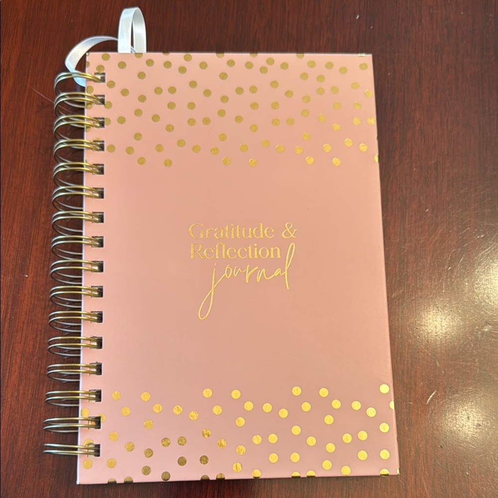 Pink Gratitude & Reflection Journal with Gold Accents. New.
